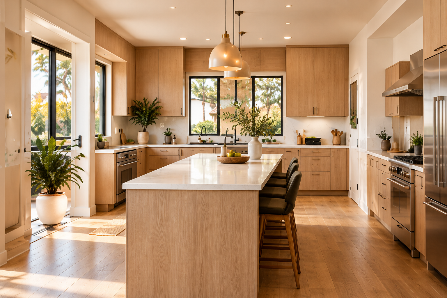 sunlit oak kitchen remodel 1